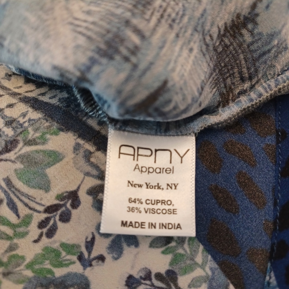 Apny Boho Patchwork Print Blouse Cupro Viscose Bl… - image 5